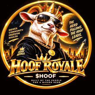 HOOF ROYALE crowned goat emblem